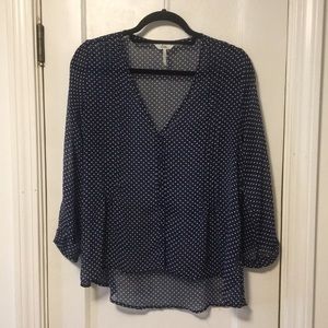 Kirra Polka Dot Sheer Top sz M
